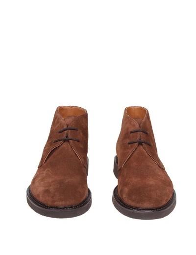 Shop Doucal's Suede Ankle Boot In Brown