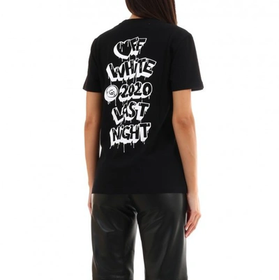 Shop Off-white Printed Cotton T-shirt In Black