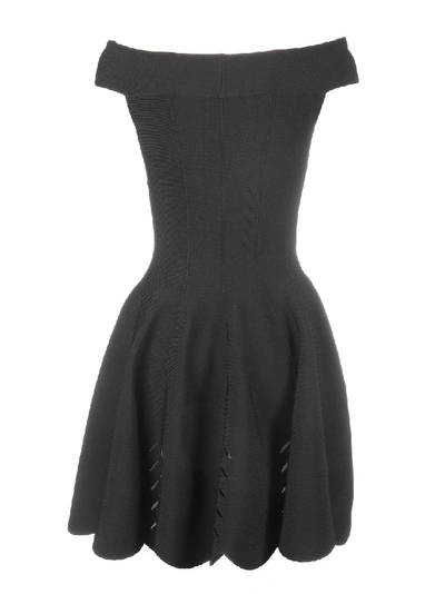 Shop Alexander Mcqueen Off-the-shoulder Dress In Black
