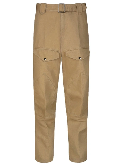 Shop Givenchy Belted Straight Leg Pants In Neutrals