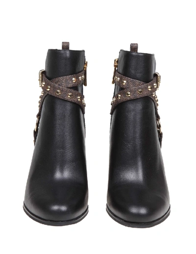 Shop Michael Kors Preston Black Leather Ankle Boot