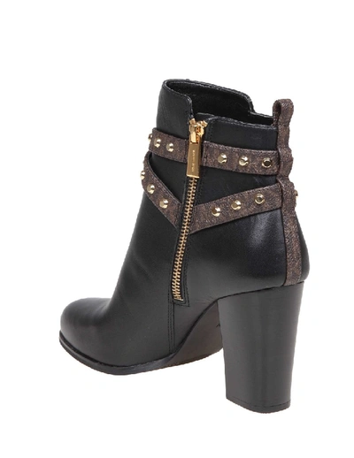 Shop Michael Kors Preston Black Leather Ankle Boot