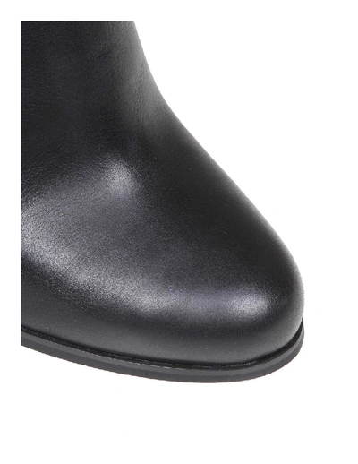 Shop Michael Kors Preston Black Leather Ankle Boot