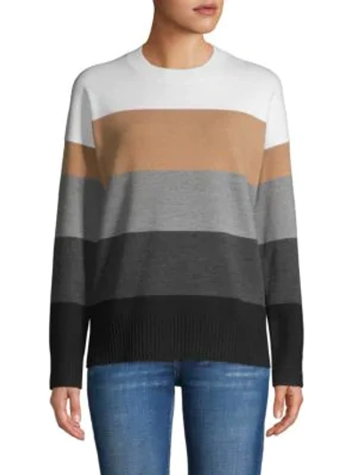 Shop French Connection Block Stripes Sweater In Neutral