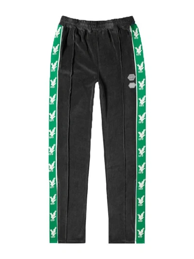 Shop Off-white Velour Track Pant In Black