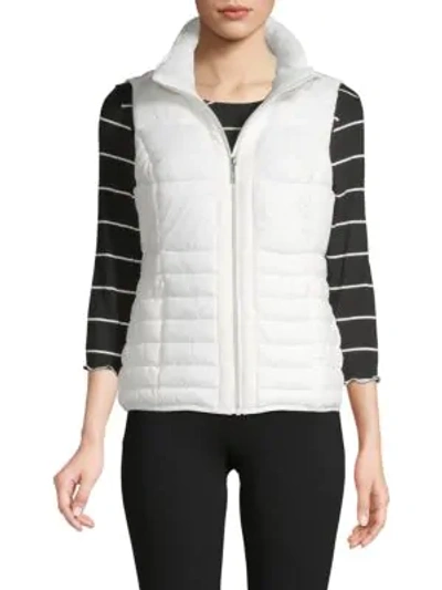 Shop Marc New York Quilted Packable Vest In Winter White