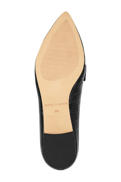 Shop Marc Fisher Feud Pointed Toe Embossed Loafer In Blmll