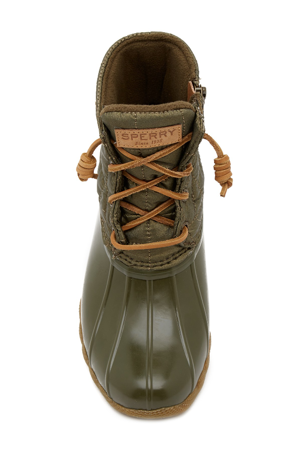 sperry shiny quilted duck boot