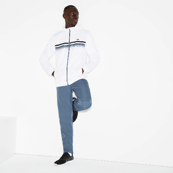 mens black lacoste tracksuit
