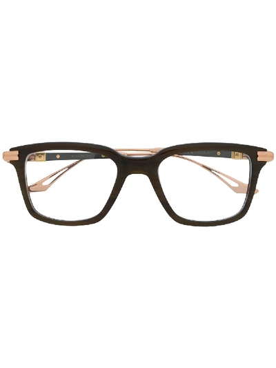 Shop Dita Eyewear Square Frame Sunglasses In 02 Brn-rgd