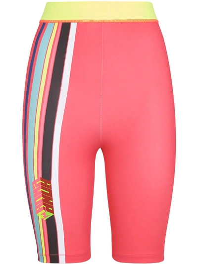 Shop Fendi High-waist Bike Shorts In Pink