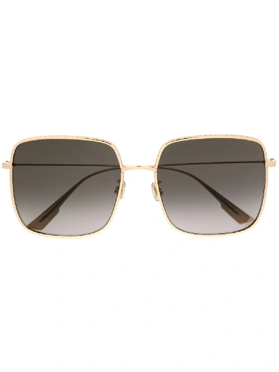 Shop Dior By3 Square-frame Sunglasses In Gold