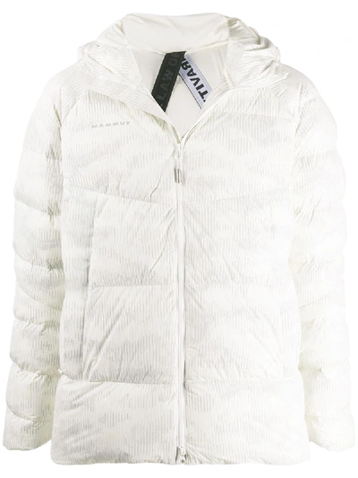 Shop Mammut Delta X Padded Style Hooded Jacket In White