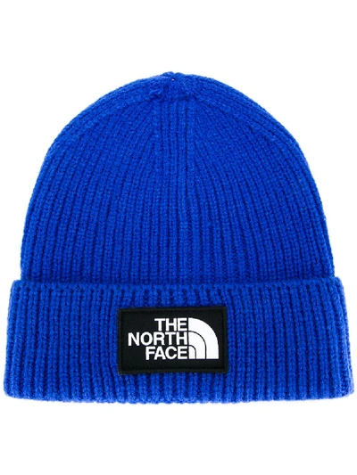 Shop The North Face Ribbed Logo Patch Hat In Blue