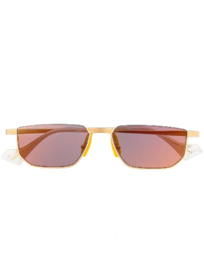 Shop Gucci Sonnenbrille Mit Farbverlauf In Gold
