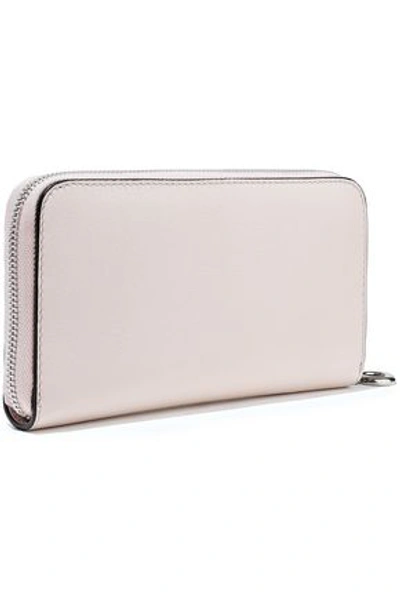 Shop Burberry Woman Embossed Leather Wallet Pastel Pink