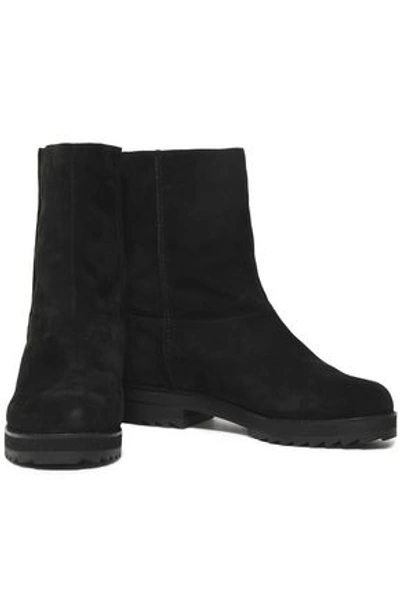 Shop Jil Sander Suede Ankle Boots In Black