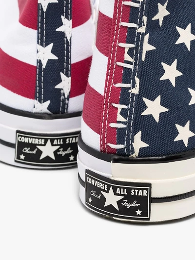 Shop Converse Blue Ct70 Archive Remix Flag Sneakers In Multicolour