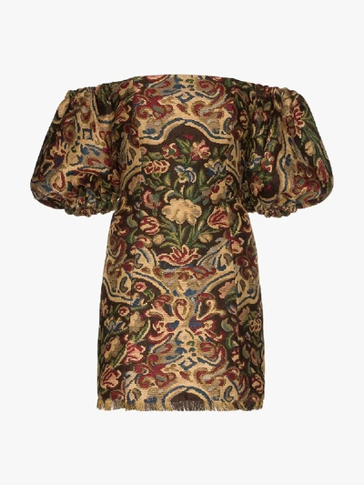 Shop Etro Tapestry Embroidered Mini Dress In Multicolour