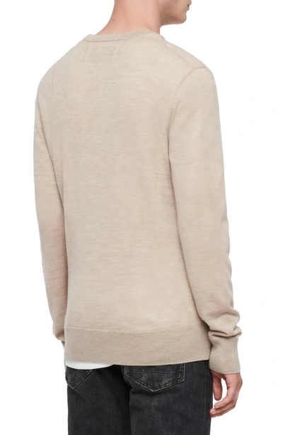 Shop Allsaints Mode Slim Fit Merino Wool Sweater In Sand Taupe