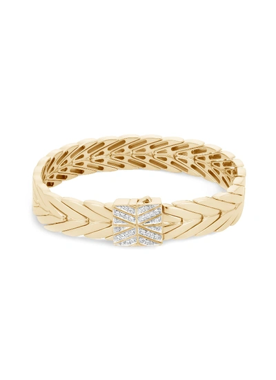 Shop John Hardy 'modern Chain' Diamond 18k Gold Bracelet
