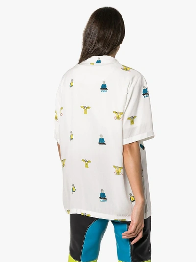 Shop Kirin Peggy Gou Kirin Flying Dj Printed Short Sleeve Shirt In White