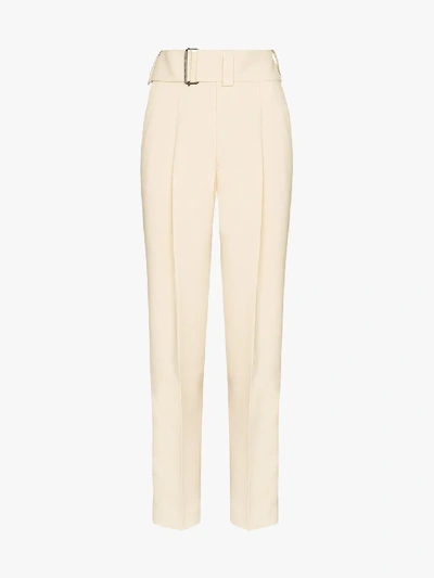Shop Hyke Tropical Motorcycle High Rise Trousers In Neutrals