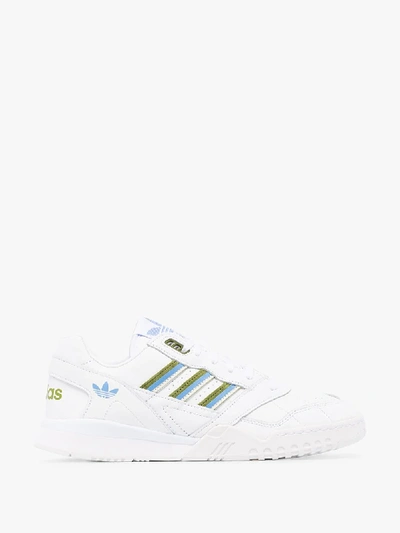 Shop Adidas Originals Adidas White Ar Leather Low Top Sneakers
