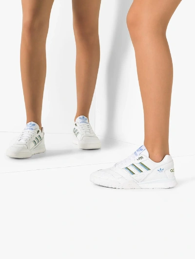 Shop Adidas Originals Adidas White Ar Leather Low Top Sneakers