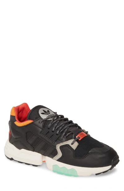 Shop Adidas Originals Zx Torsion Sneaker In Core Black/ Orange/ Bold Green