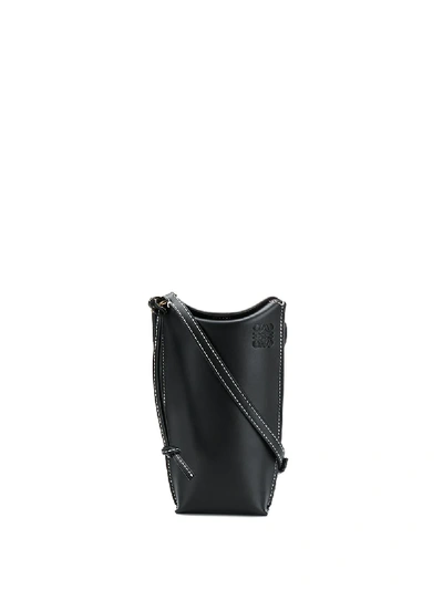Shop Loewe Gate Pocket Crossbody Bag In Black