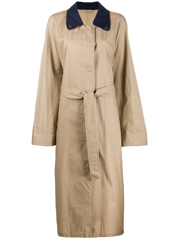 A.N.G.E.L.O. Vintage Cult 1990S Belted Trench Coat In Neutrals | ModeSens