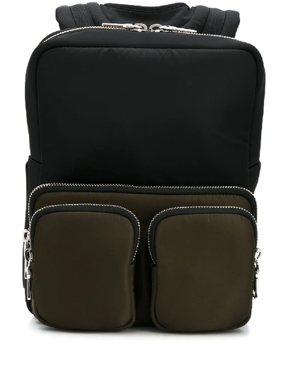 Shop Prada Multi-pockets Backpack In Black