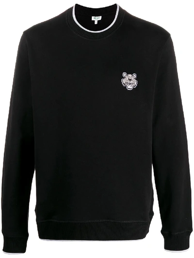 Shop Kenzo Tiger Patch Sweatshirt In Black