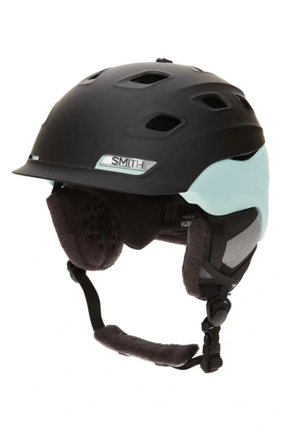 Shop Smith Vantage Snow Helmet With Mips - Black In Matte Black/ Pale Mint