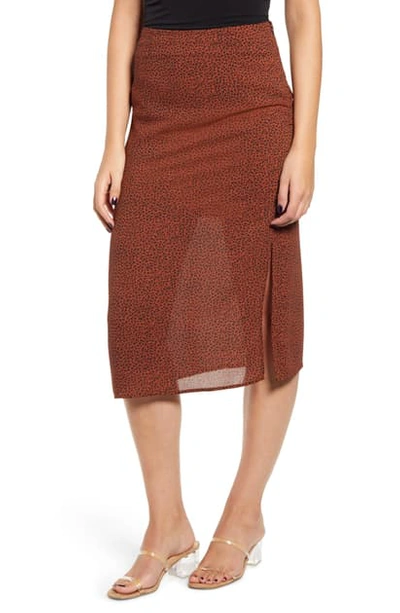 Shop Minkpink Wild Cat Midi Skirt In Multi