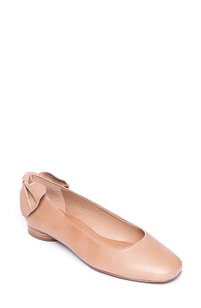 Shop Bernardo Eloise Bow Flat In Sand Leather