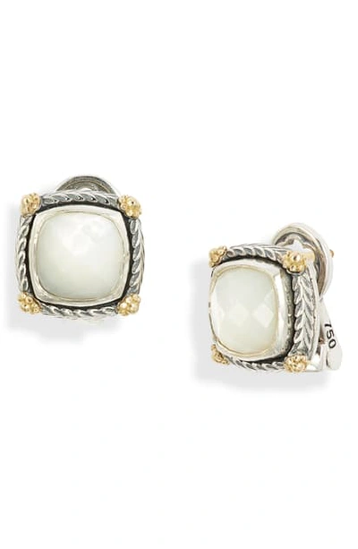 Shop Konstantino Delos Mother-of-pearl Stud Earrings In Mother Of Pearl
