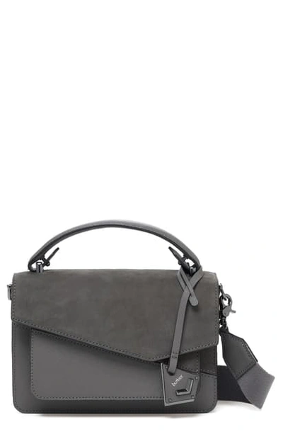 Shop Botkier Cobble Hill Leather Crossbody Bag In Pewter Sliced
