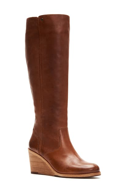 frye emma wedge tall boots