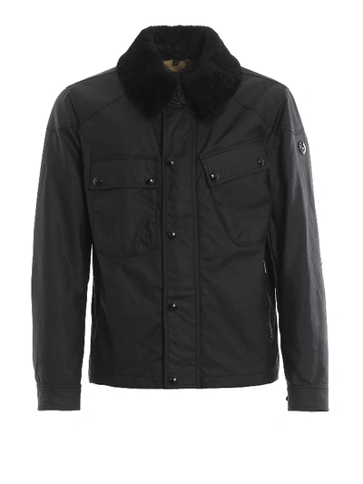 Shop Belstaff Patrol Black Waxed Cotton Jacket