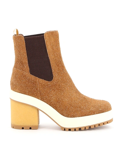 Shop Hogan H475 Suede Ankle Boots In Light Brown