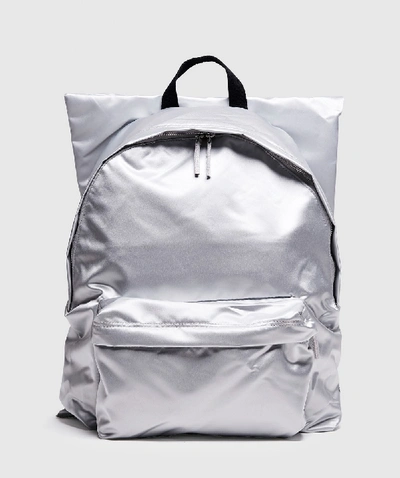Shop Eastpak X Raf Simons Poster Padded Backpack In Silver