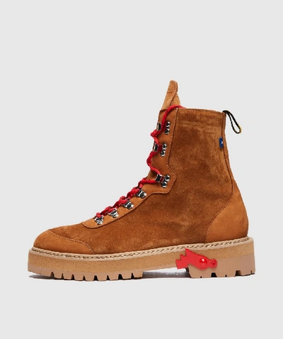 Shop Off-white Hiking Boot In Brown