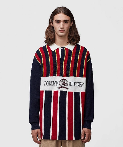 Shop Tommy Hilfiger Mens Knitted Rugby Sweater