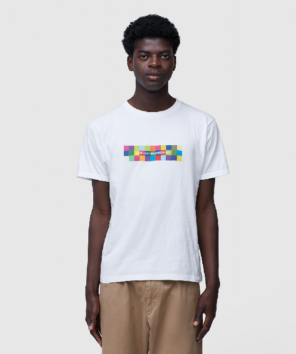 uniform experiment mens color chart box logo t shirt modesens