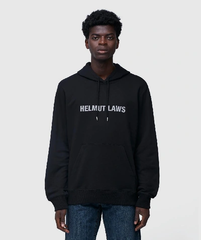 Shop Helmut Lang Mens Laws Hoodie In Black