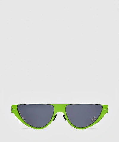 Shop Mykita X Martine Rose Kitt Sunglasses In Lime