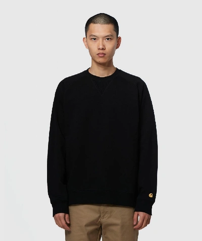 Shop Carhartt Chase Sweatshirt In Black