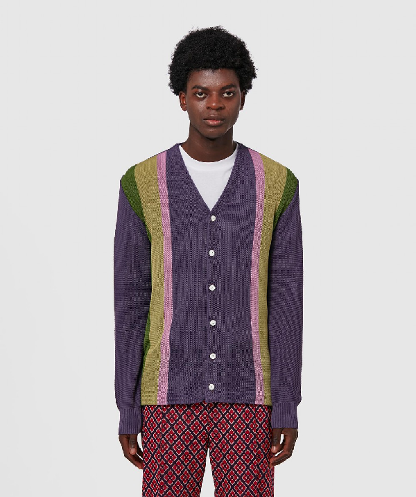 purple v neck cardigan